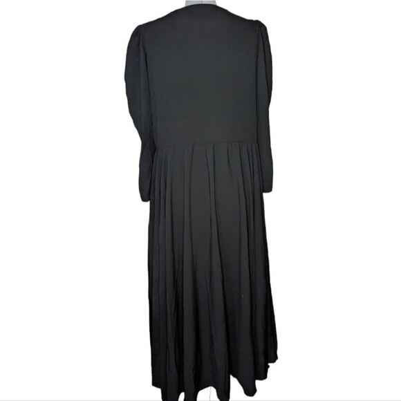 Women's PUG Black Clarice 40s Coat Dress in Poly Crepe, Size 3XL - Picture 6 of 7